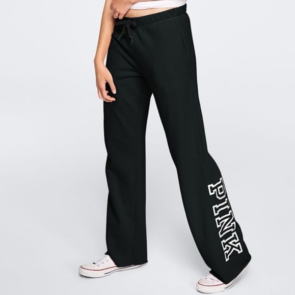 PINK Victoria's Secret Pants - SOLD..NWT VS PINK Black Boyfriend Sweatpants-S